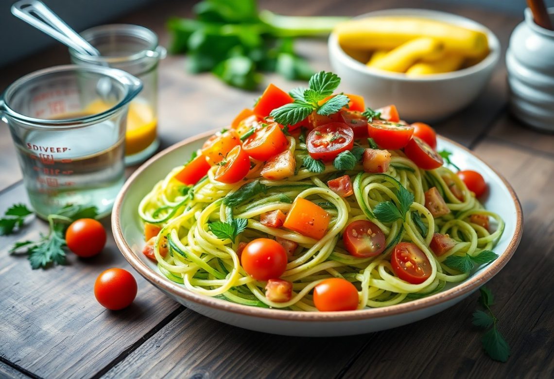 An Image Of Zucchini Zentral - Low-Calorie, High-Volume Cooking Techniques