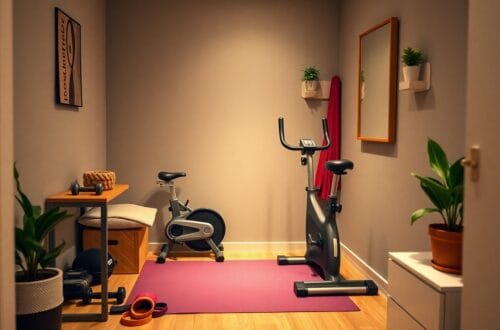 An Image Of Designing a Mini Home Gym in a Small Apartment