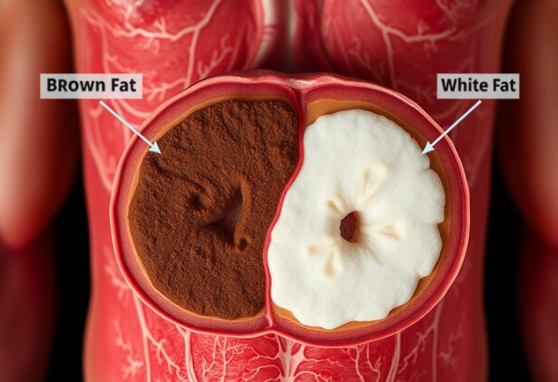 An Image Of The Role of Brown Fat Versus White Fat in Metabolism and Thermogenesis