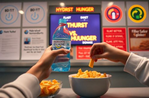 An Image Of How Dehydration Mimics Hunger Signals and Leads to Unnecessary Snacking