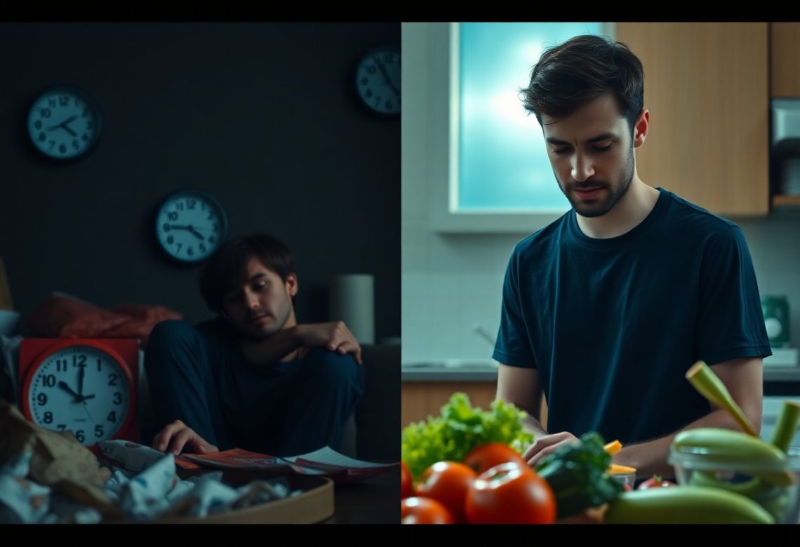 An Image Of How Sleep Deprivation Disrupts Ghrelin and Leptin Hormones That Control Hunger