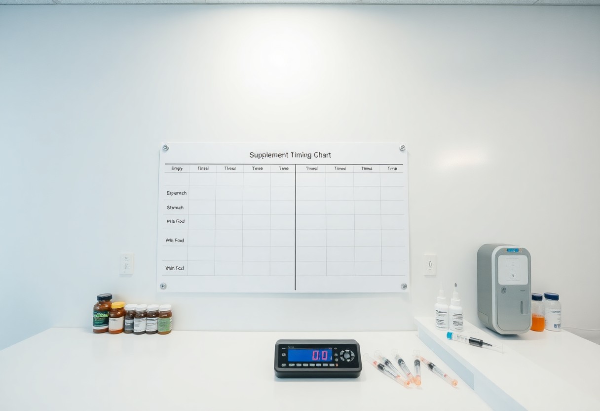 An Image Of Empty Stomach or With Food? The Ultimate Supplement Timing Chart