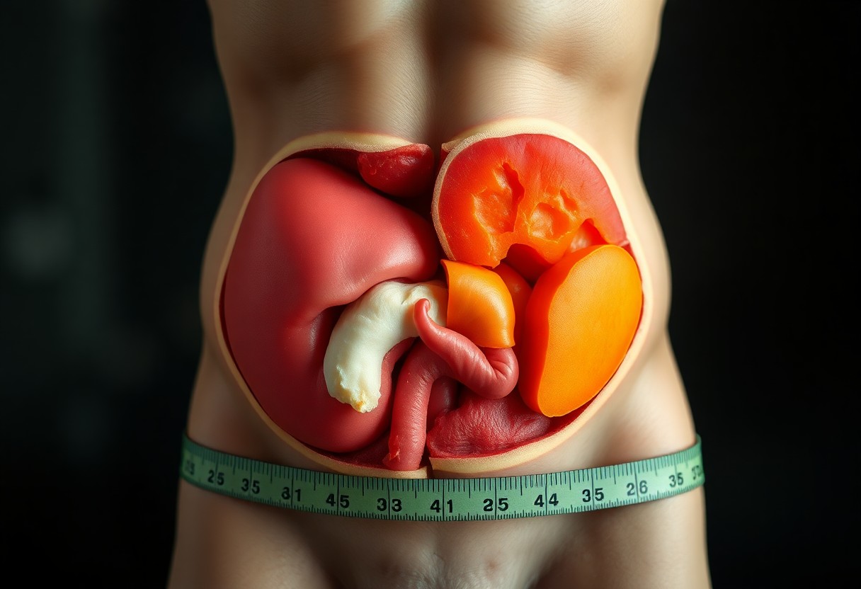 An Image Of The Difference Between Visceral Fat and Subcutaneous Fat and Which Is More Dangerous